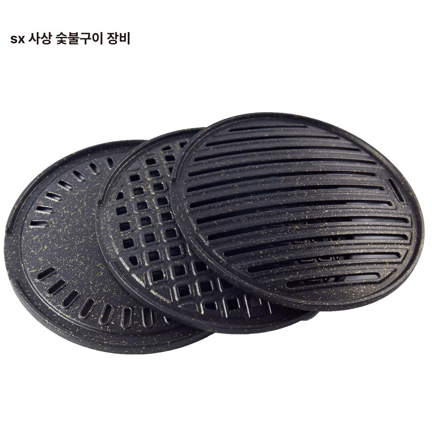 한국식 구이팬 주물팬 구이판 불판 철판 무쇠 원형팬 볶음 구이용 직화 맥반석코팅 - 상세 이미지 4