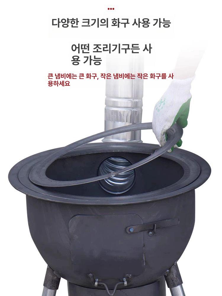 가마솥 화덕 캠핑 농촌 냄비 솥걸이 화구 주물 그릴 드럼통 업소용 스토브 불멍 - 상세 이미지 2