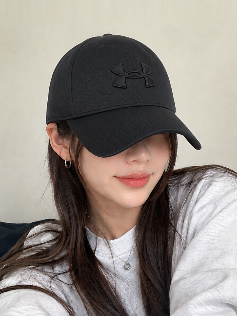 언더아머 모자 블리칭 볼캡 블랙 1376700-002 - 상세 이미지 5