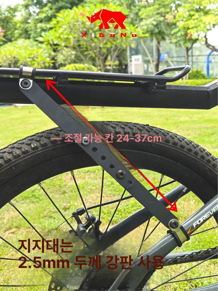 자전거 뒷짐받이 수납백 방수 캐리어 거치대 세트 튼튼한 보관용 뒤바구니 - 상세 이미지 3