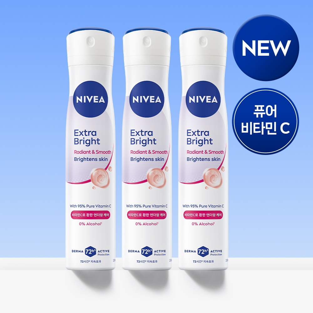 니베아 데오드란트 스프레이 엑스트라 브라이트 200ml, 3개 - 상세 이미지 2