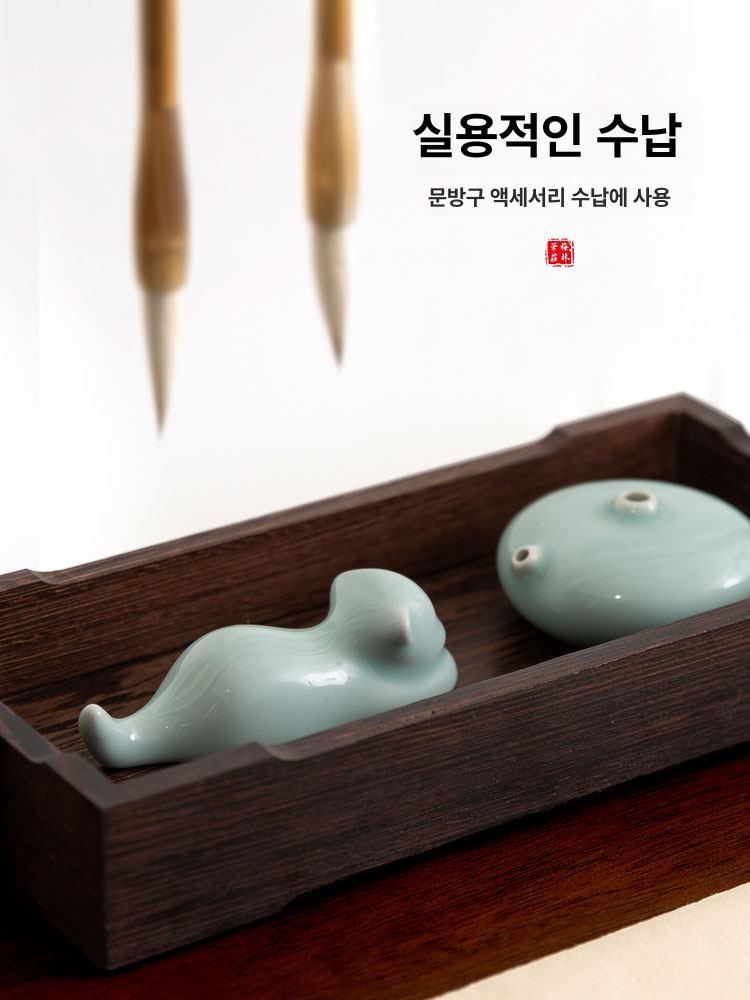 붓걸이대 서예 스탠드 붓 도구 작업실 민화 거치대 보관 붓꽂이 펜꽂이 동양화 - 상세 이미지 5