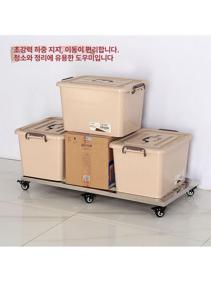 이동식 화분받침대 바퀴 선반 금속 거치대 튼튼한 강화 정리대 거실 인테리어 - 상세 이미지 2