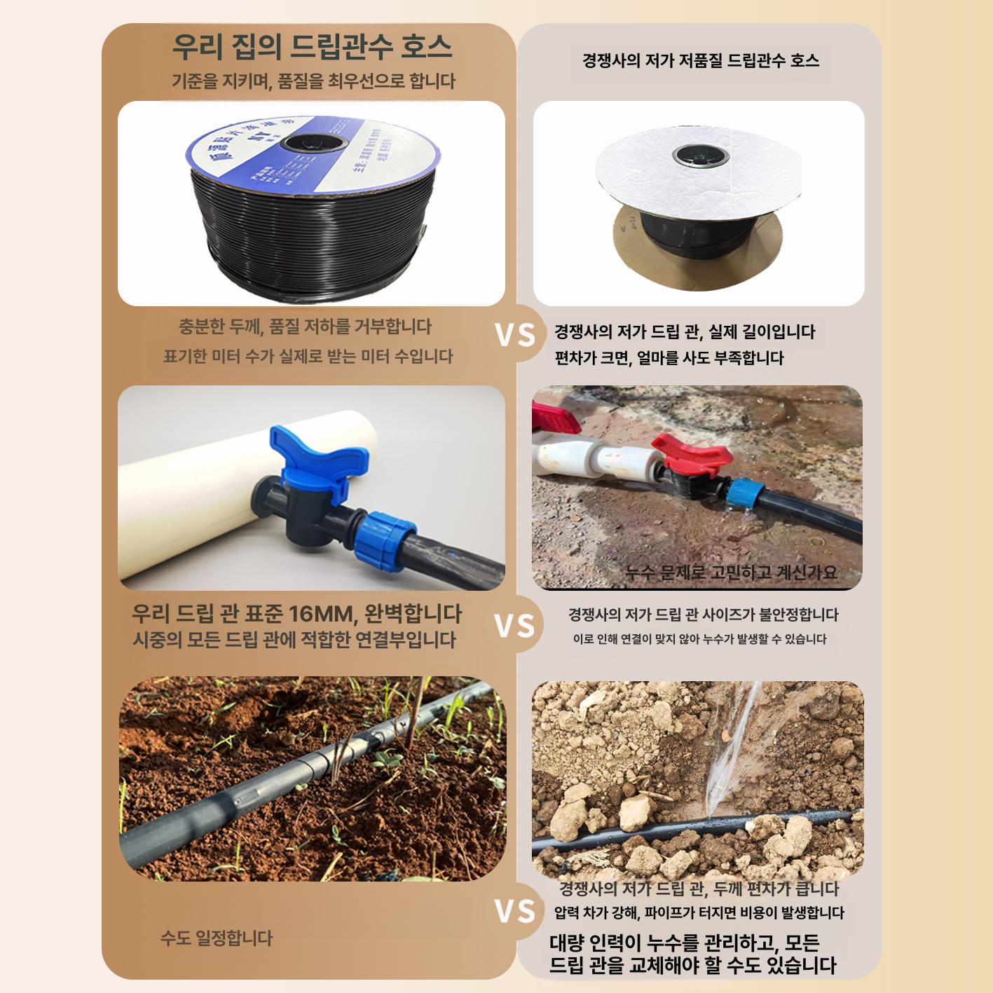 점적관수호스 농업용 튜브 과수원 자동급수 드립관개 정원 분무장비 물호스 - 상세 이미지 3