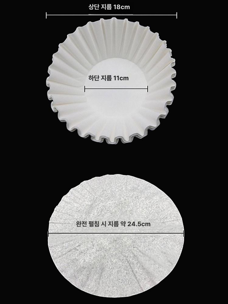 드립커피 필터 여과지 무표백 대형 사이즈 천연종이 업소용 카페용품 - 상세 이미지 4