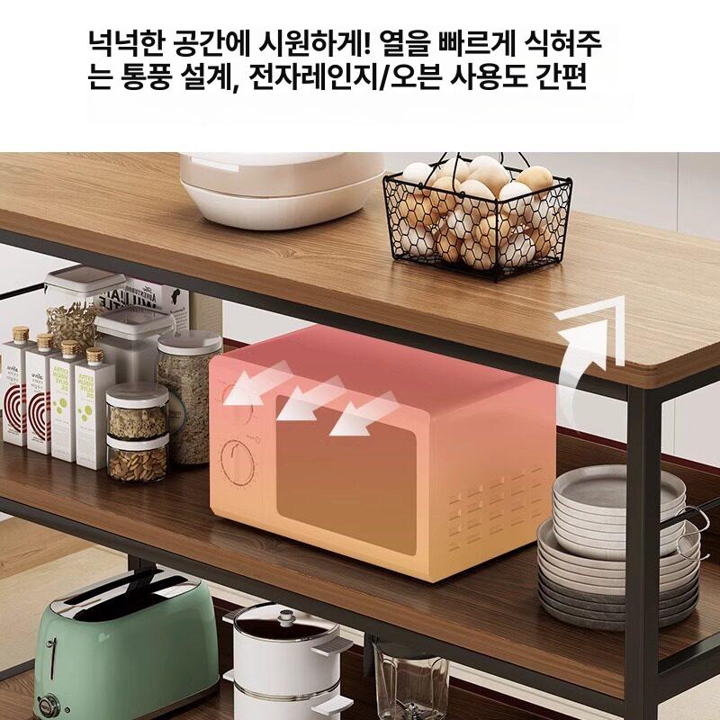 이동식 작업테이블 바퀴달린 주방수납 원룸공간활용 접이식 간편 보조테이블 - 상세 이미지 2