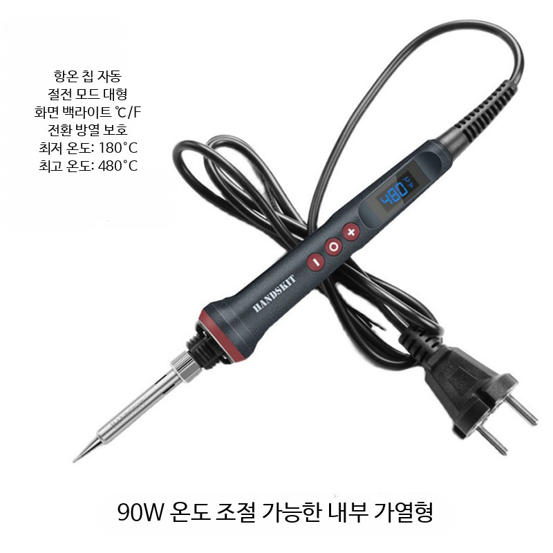110V/220V 90W 실납 LED 열 디지털 수리 개의 팁 납땜 인두 공구 온도 조절 - 상세 이미지 4