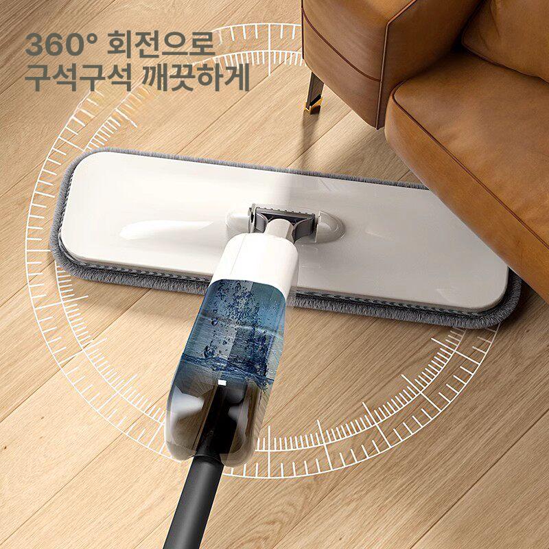 극세사 물걸레 패드 양면 회전식 막대 바닥 청소용품 부직포 빠른 물기제거 이미지 6