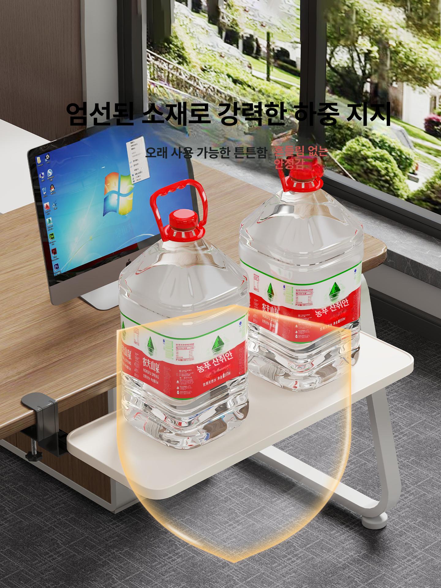 슬라이딩 키보드받침대거치대 선반 키보드트레이 확장 레일형 연장 수납 책상용 이미지 6
