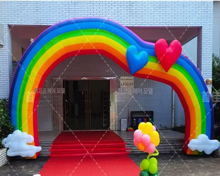 대형 풍선 아치 게이트 웨딩 축제 행사 입구 무지개 장식 이벤트 데코 - 상세 이미지 3