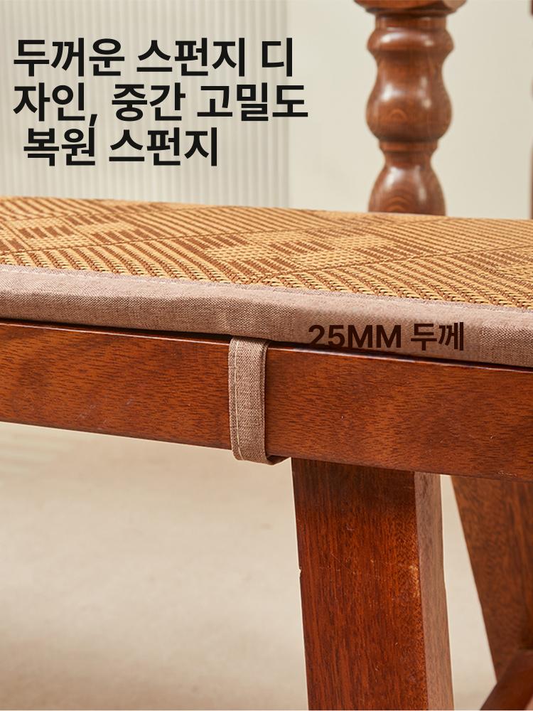 여름 대자리 대나무 침대패드 천연 라탄 시원한 깔개 가정용 매트 통풍 - 상세 이미지 4