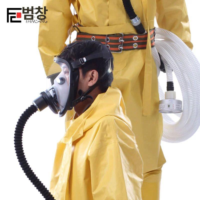 전동식 방진마스크 산업용 호흡보호 분진차단 공기공급 작업용 안전면 - 상세 이미지 4