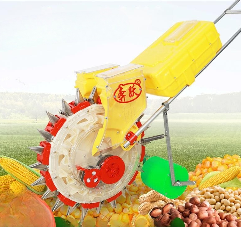 씨앗파종기 콩 참깨 땅콩 녹두 비료 뒷바퀴 다목적 텃밭 파종 농기구 - 상품 이미지