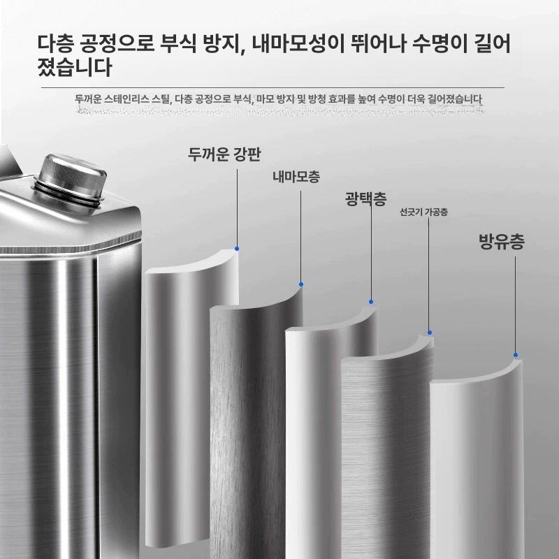 304스텐 연료통 휘발유통 휴대용 말통 오일 디젤 석유 사각형 캠핑용 이중 - 상세 이미지 4
