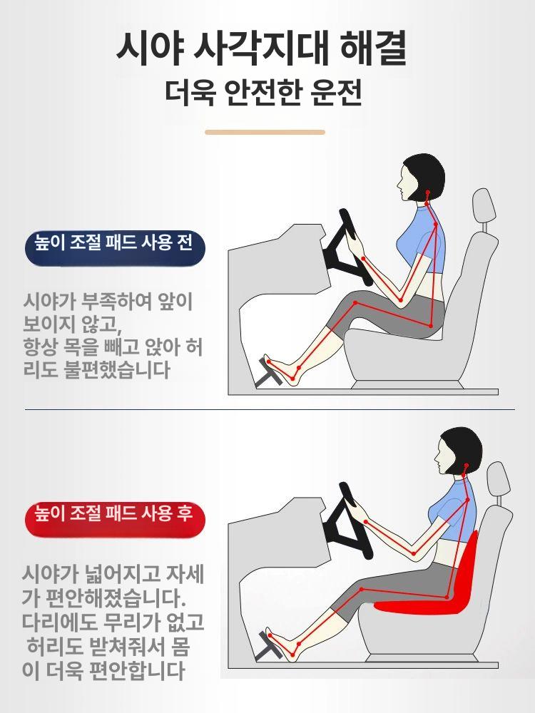 차량용 도넛쿠션 전립선 골반 메모리폼 방석 장거리 운전 시트 편안함 - 상세 이미지 4