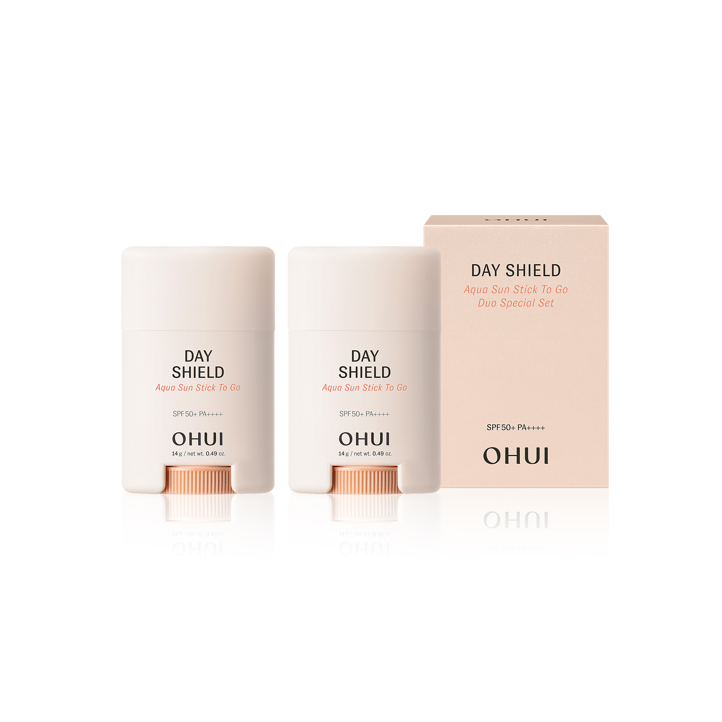 오휘 데이쉴드 아쿠아 선스틱 투 고 듀오 14 g 2개 (SPF 50+,PA++++) - 상품 이미지