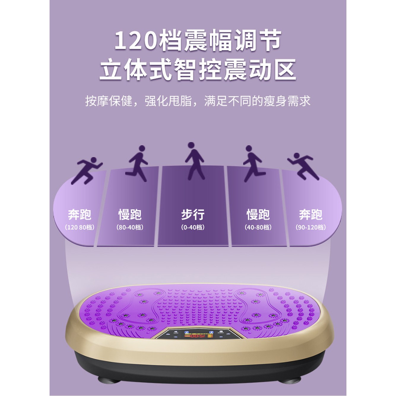진동 운동 기구 마사지 하체운동기구 가정용 블랙 다리 흔들리는 맛사지기 1 블랙골드 120레벨/강력한 다이어트 슬림 - 상세 이미지 2