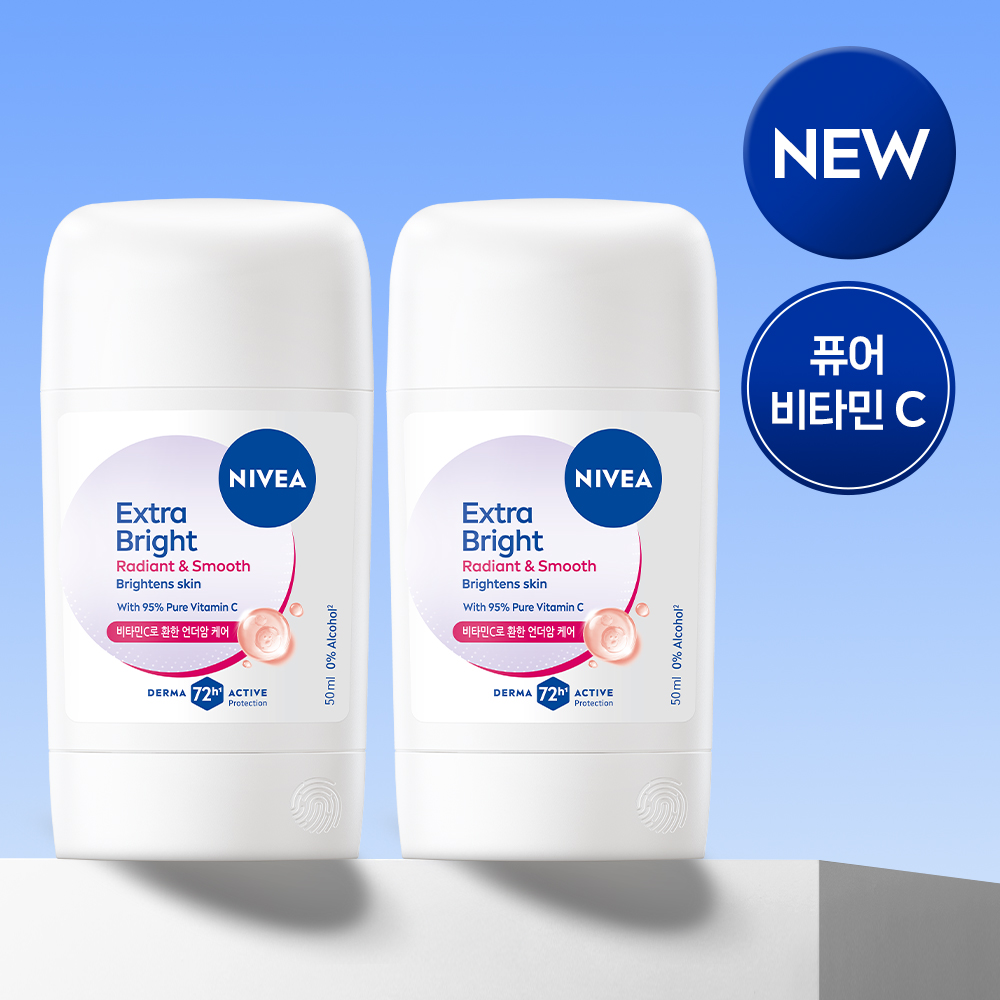니베아 데오드란트 스틱 엑스트라 브라이트 50ml, 2개 - 상세 이미지 2