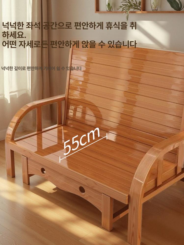 싱글 원목 수납침대 접이식 1인용 평상형 공간활용 침구류 수납형 침대 - 상세 이미지 2