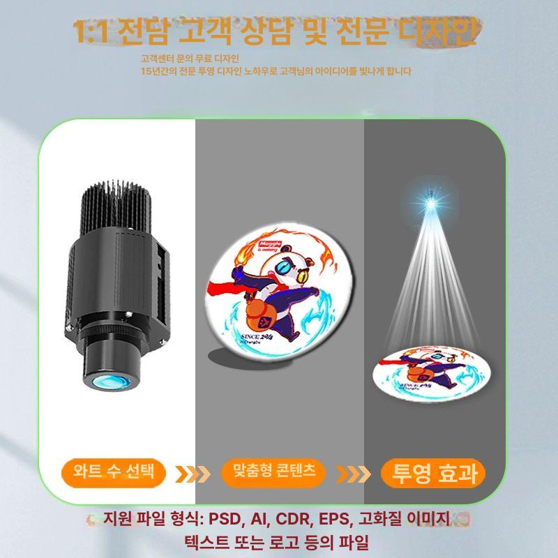 홀로그램 프로젝터 매장 인테리어 조명 광고 표시 로고 빔 간판등 매장 홍보 장식 조명 - 상세 이미지 4