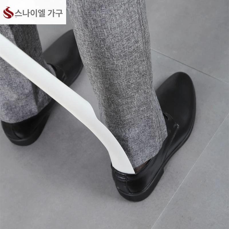 원목 신발주걱 스탠드 고급 구두 보관 롱타입 북유럽 감성 나뭇결 패턴 디자인 - 상세 이미지 3