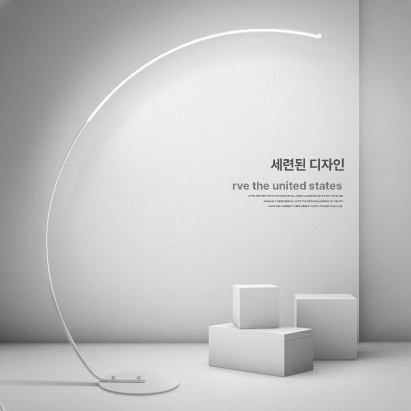 장 스탠드 미드센츄리 거실장 램프 곡선 북유럽 led 거실 바닥 모던 - 상세 이미지 2