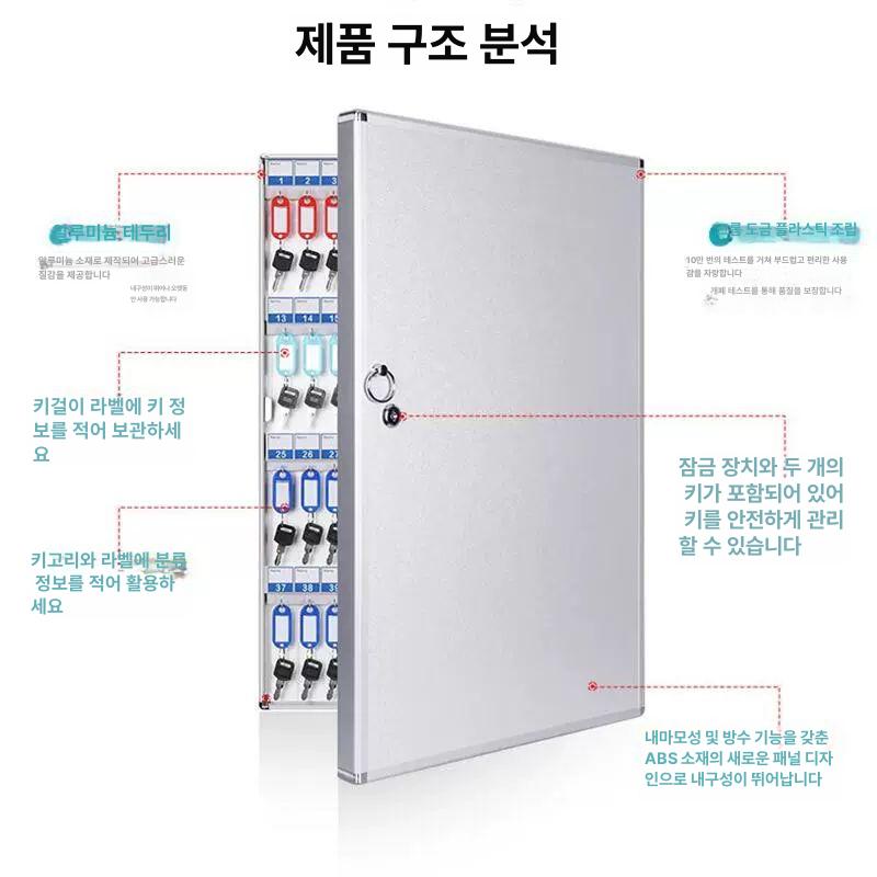 자동차 열쇠 보관함 공용 키 관리 비밀번호 금고 디지털 락커 주차장 오피스 - 상세 이미지 4