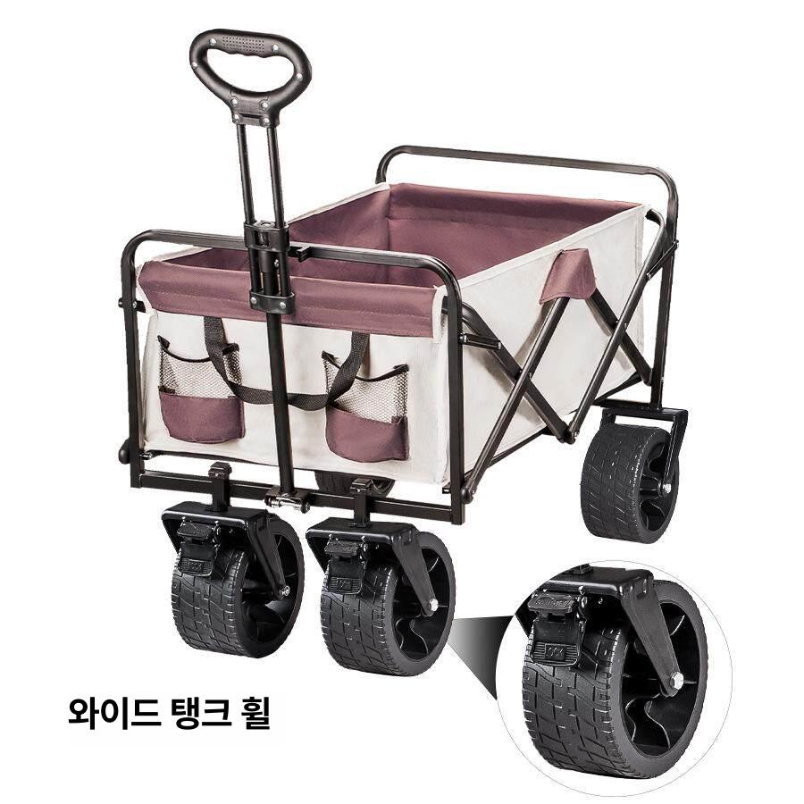 야외캠핑 접이식 손수레 짐받이 뒷문개방 휴대용 폴딩 의자 트롤리 - 상세 이미지 5