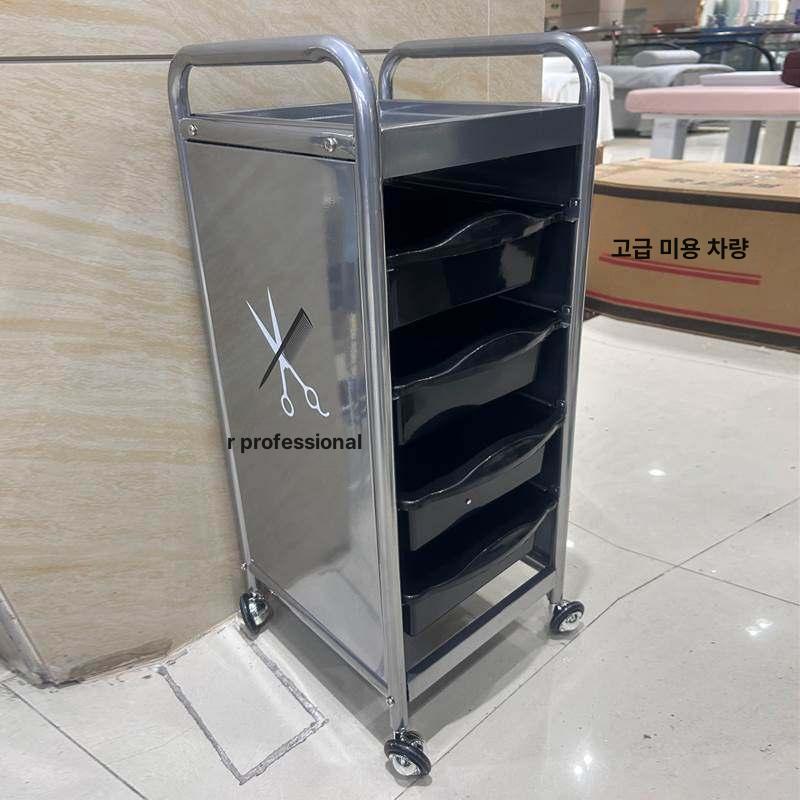 미용실 헤어커트 트레이 스테인리스 정리함 살롱 도구 보관 스탠드 수납함 - 상세 이미지 5