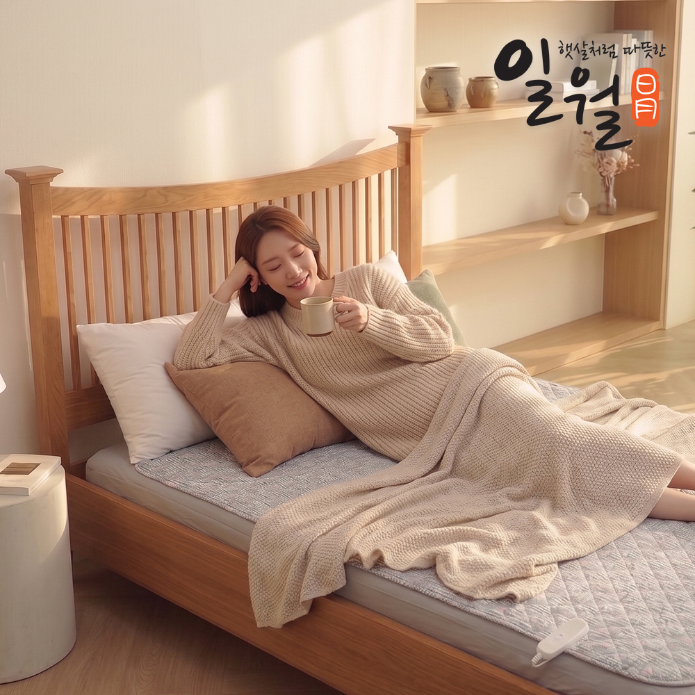 일월 전기매트 핑크라운드 워셔블 카본 탄소 전기요 이미지 6