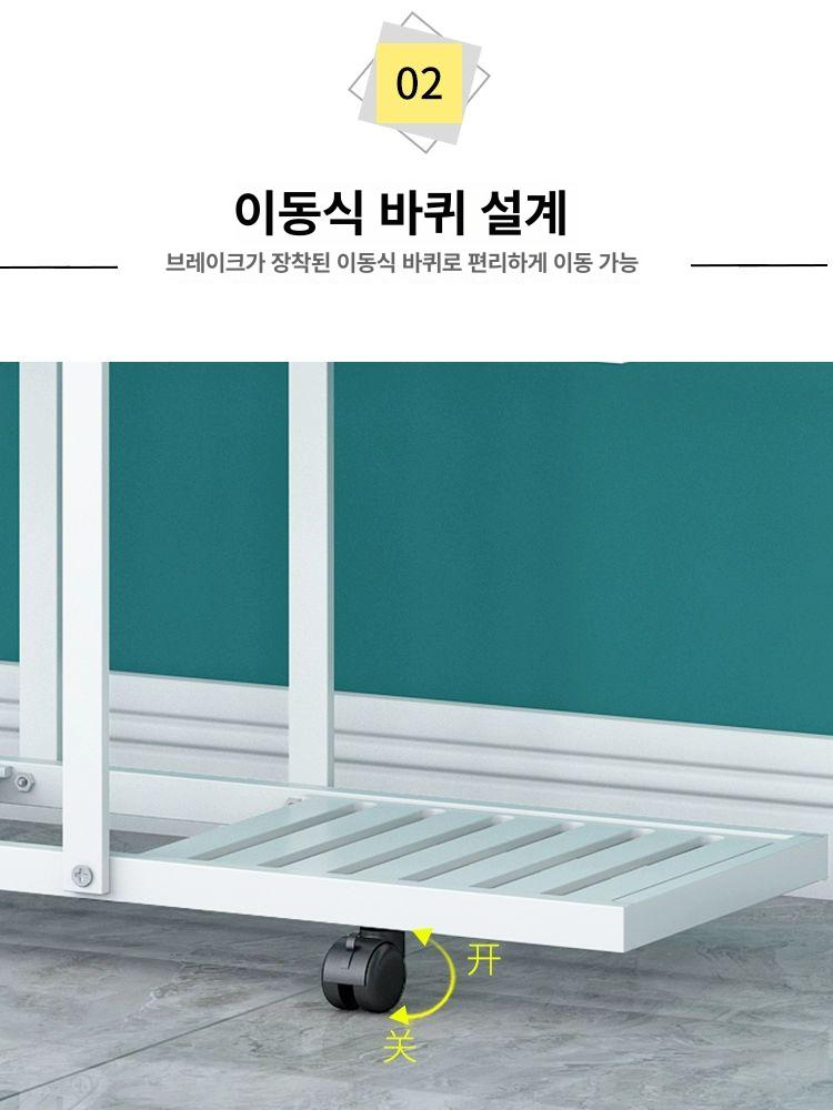 철제 화분 선반 다층 이동식 보관대 실내 베란다 정원 식물 진열 거치대 - 상세 이미지 5