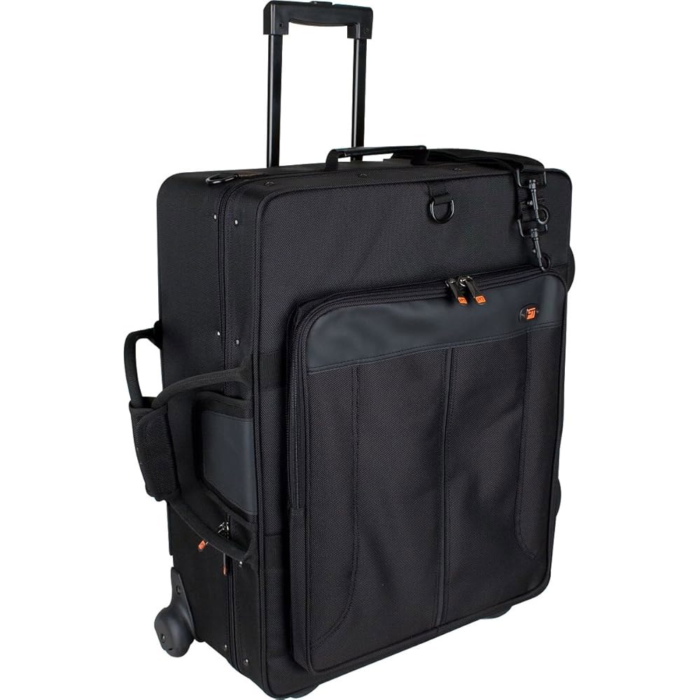 휠이 달린 Protect Tec iPac IP301QWL 쿼드러플 트럼펫 PRO PAC 케이스, 블랙 - 상품 이미지