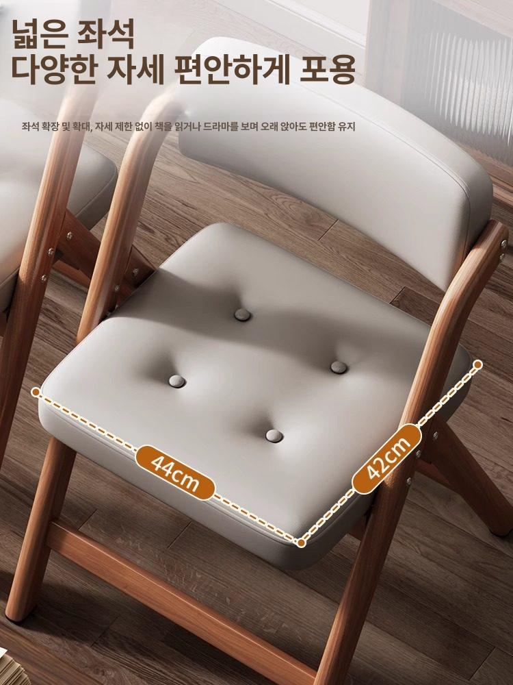접이식 의자 원목 등받이 경량 소형 휴대용 캠핑 야외 간편 스툴 의자 - 상세 이미지 3
