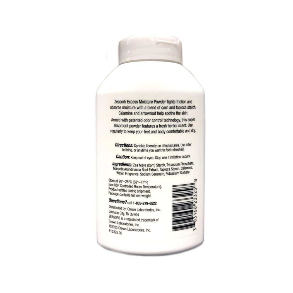 지소브 방지 고흡수성 파우더, 풋 케어, 2.5온스 병(2팩) 2.5 Ounce (Pack of 2) - 상세 이미지 3