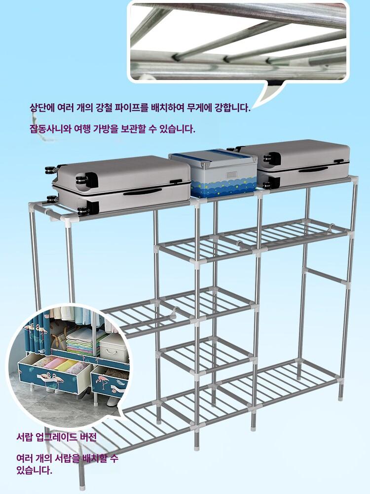 매장 옷가게 스탠행거 심플 디스플레이 기본옷걸이 철제 형 스텐행거 - 상세 이미지 5