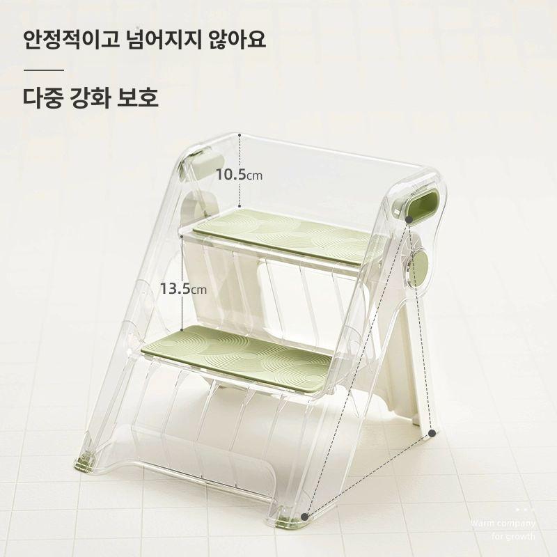 유아 발받침대 주방 싱크대 욕실 발판 계단용 높이조절 의자 스텝 - 상세 이미지 4