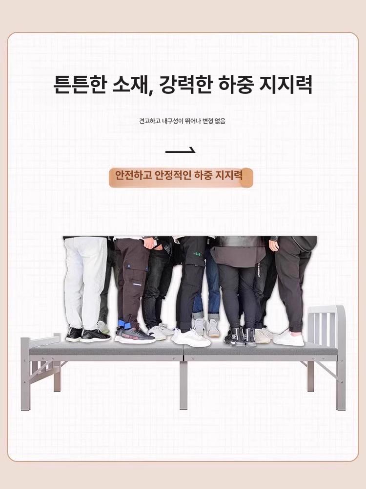 슈퍼싱글 철제 침대프레임 좁은방 라지싱글 평상형 조립식 침대 - 상세 이미지 3
