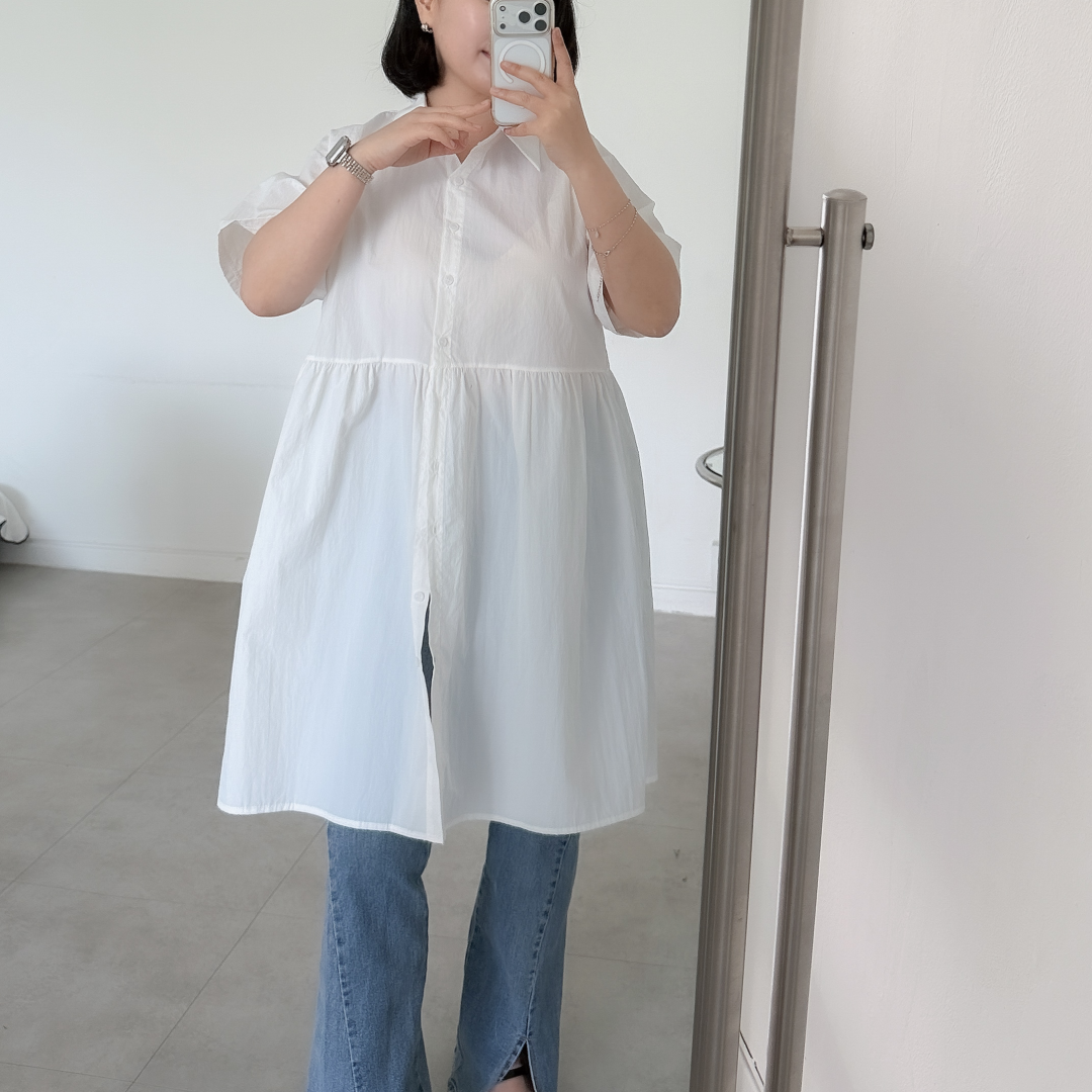 바스락 아노락 나일론 원피스 여름미니원피스 상품 이미지