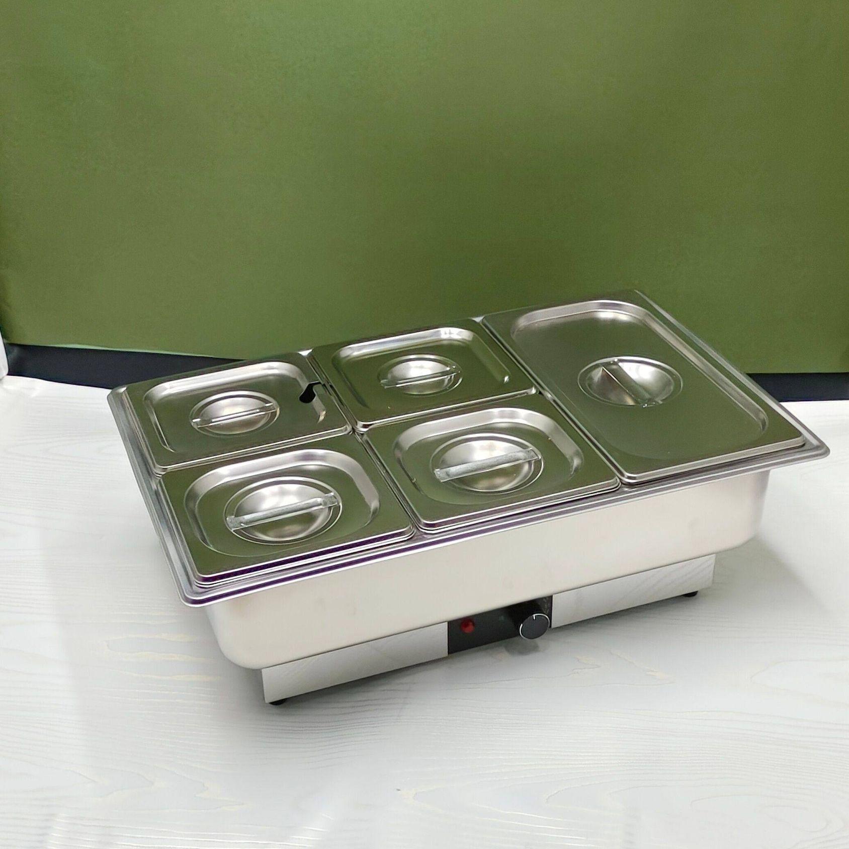 차핑디쉬 보온기 뷔페워머 음식 보온함 투명 덮개 호텔식 받침대 반찬 보관 식당 주방용품 - 상품 이미지