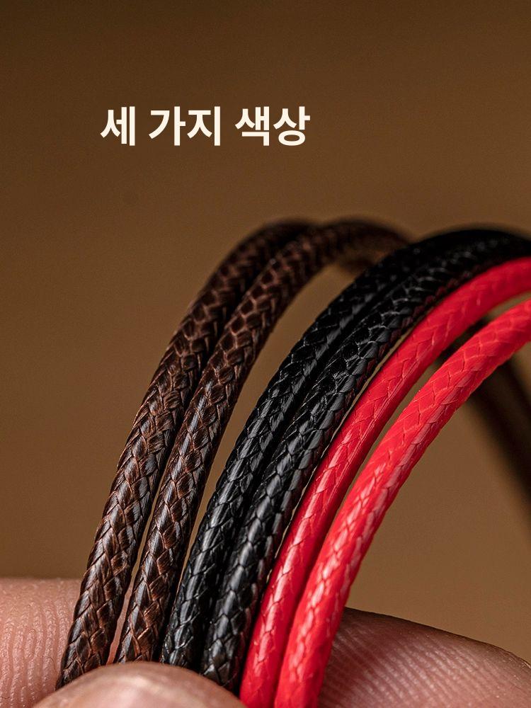 목걸이끈 분실방지 펜던트 액세사리 가죽목걸이줄 - 상세 이미지 5