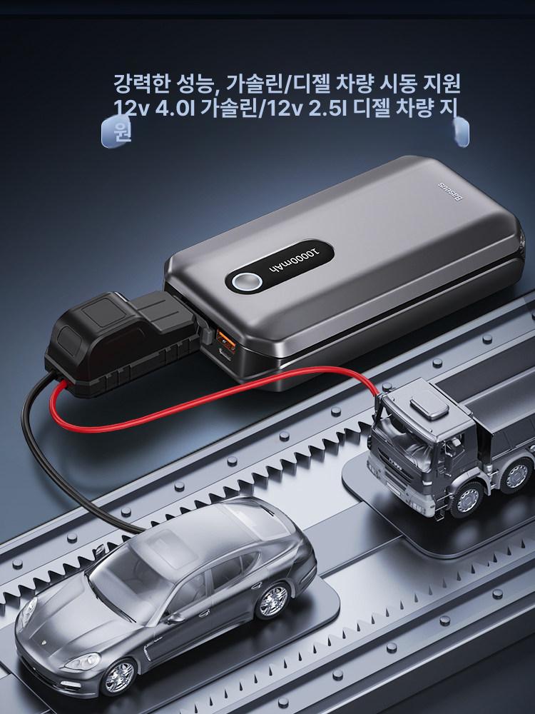 자동차 점프 스타터 대용량 배터리 충전기 응급 전원 시동 보조 장치 - 상세 이미지 5