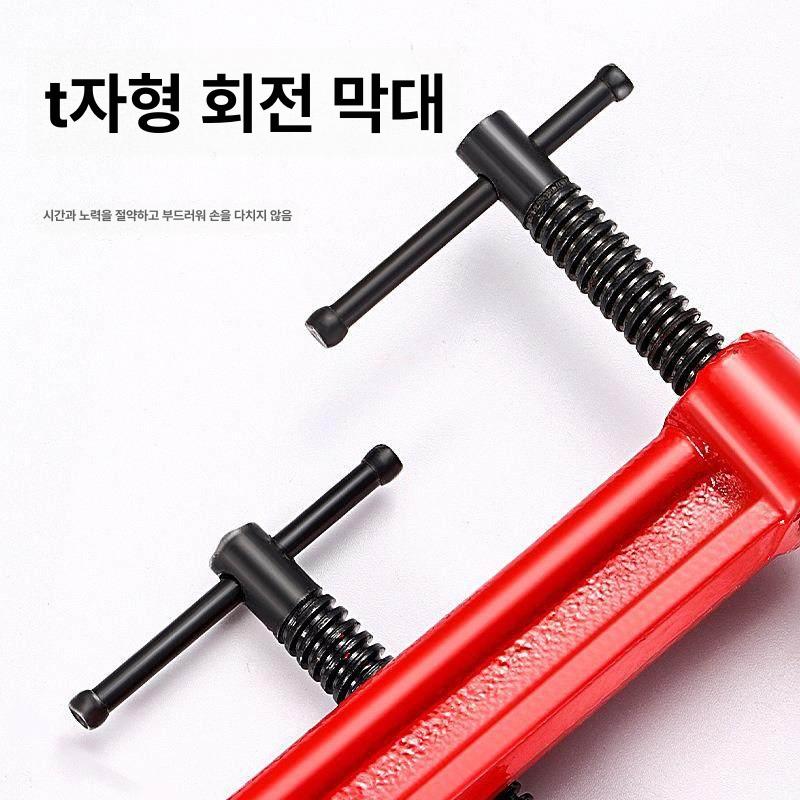 만네끼 클램프 고정 조절 바이스 헤비듀티 클립 연결 집게 자형 만력기 크램프 - 상세 이미지 5