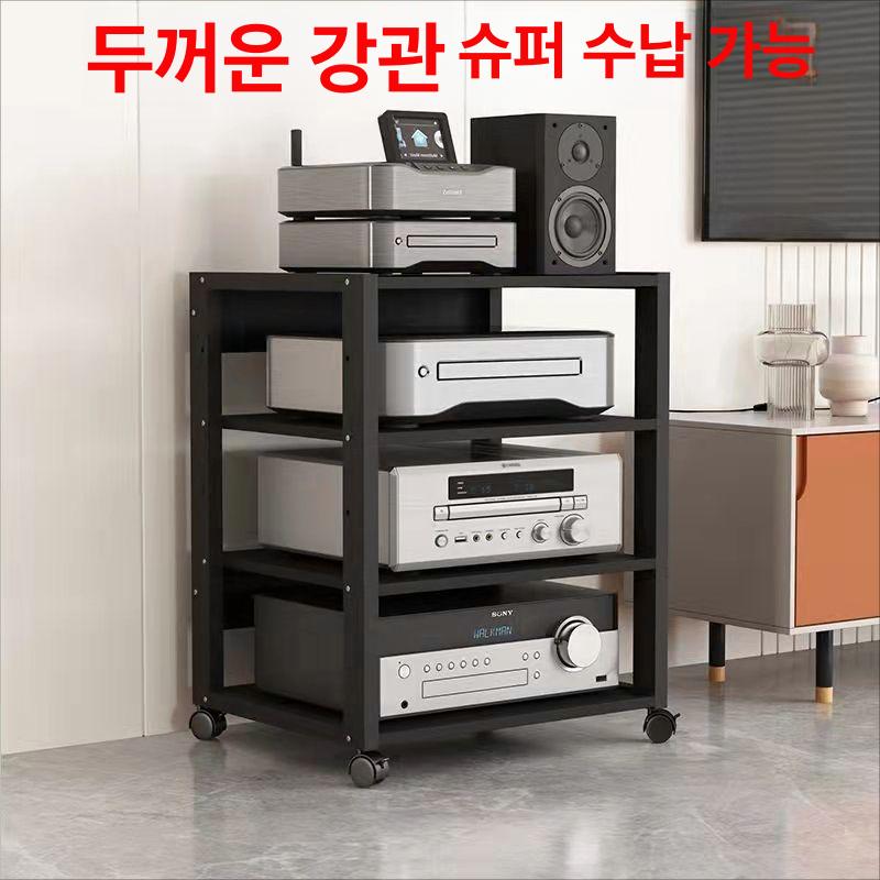 오디오 앰프 수납장 유리도어 거치대 선반 스피커 랙 디스플레이 캐비닛 - 상세 이미지 2