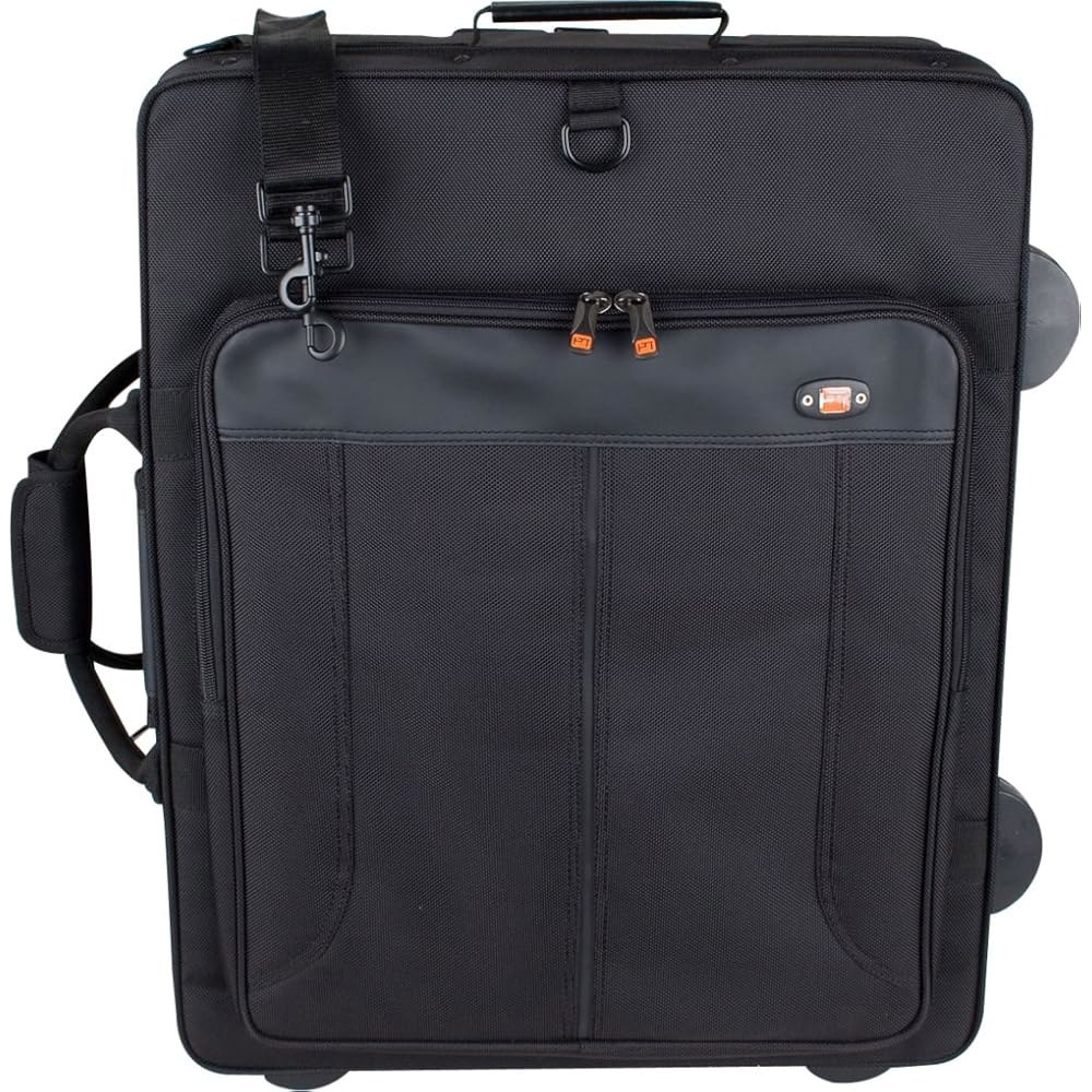 휠이 달린 Protect Tec iPac IP301QWL 쿼드러플 트럼펫 PRO PAC 케이스, 블랙 - 상세 이미지 2