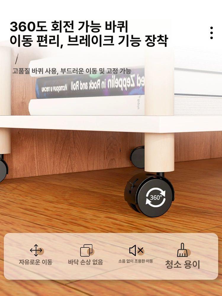 프린터 테이블 받침대 선반 복사기 이동식 복합기 본체 캐비닛 바퀴 모바일 사무용 - 상세 이미지 3