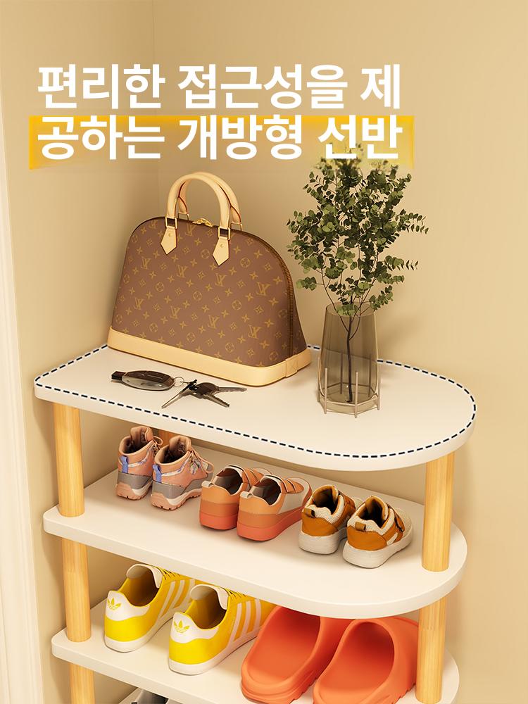 사무실 신발정리대 슬림 보관함 수납 틈새 조립식 3단 수납장 슬리퍼 좁은 - 상세 이미지 2