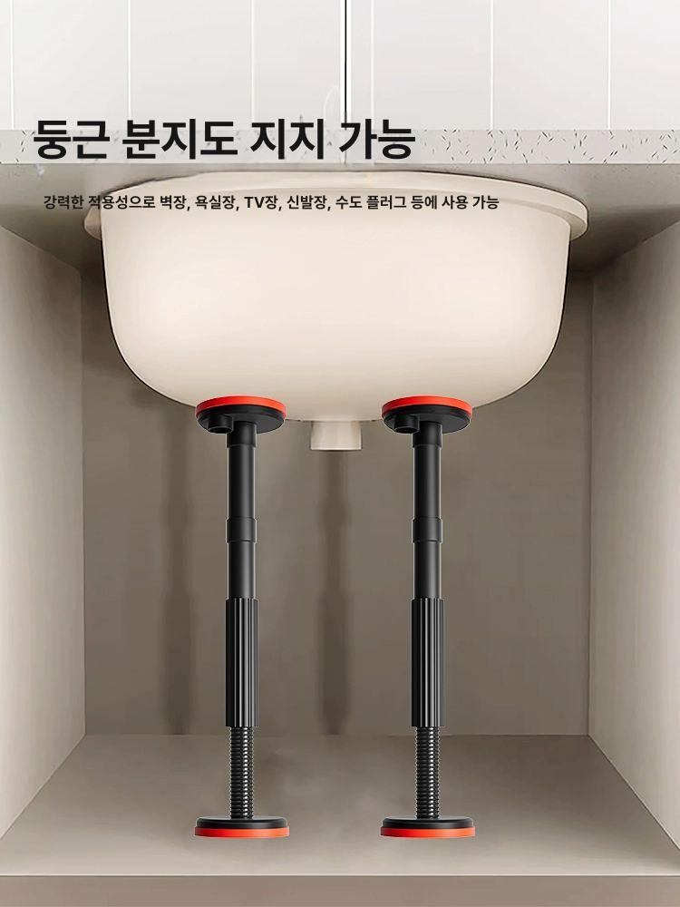 천장 높이조절 지지대 지탱 기둥 벽면 고정 서포트 설치형 안정적 베이스 - 상세 이미지 5