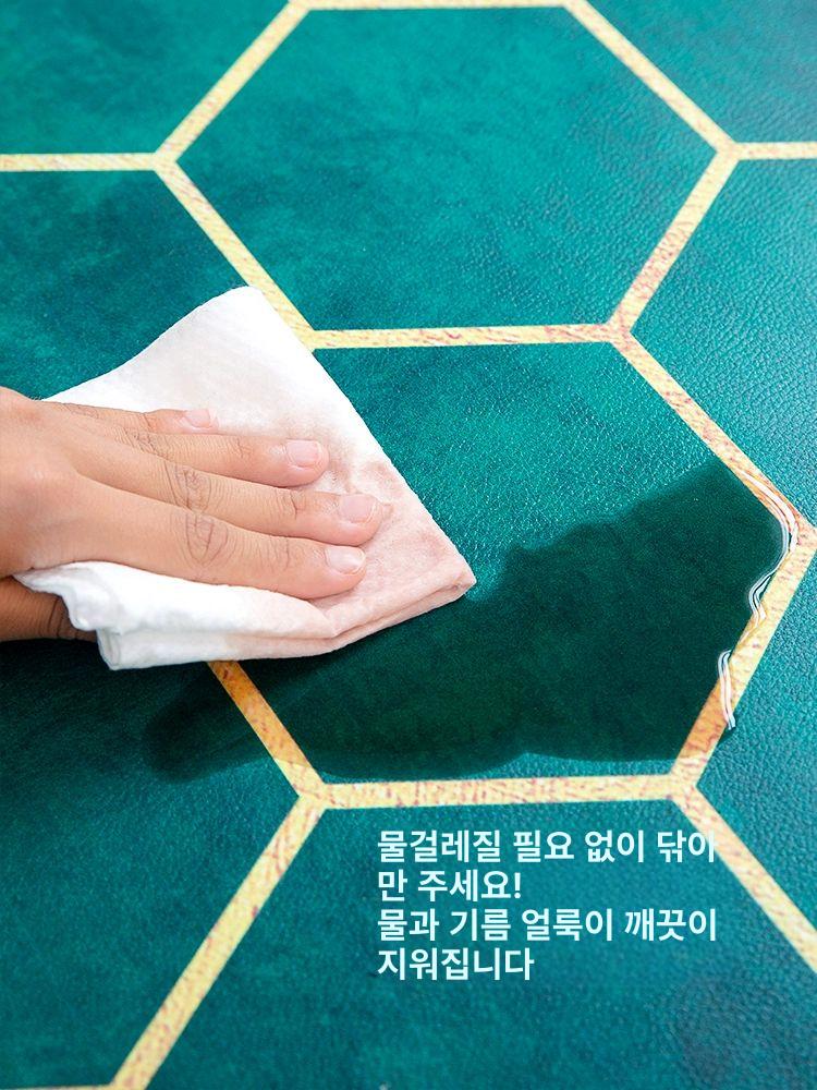 방수 주방 발매트 두꺼운 미끄럼방지 특대 화장실 부엌 쿠션 현관 - 상세 이미지 3
