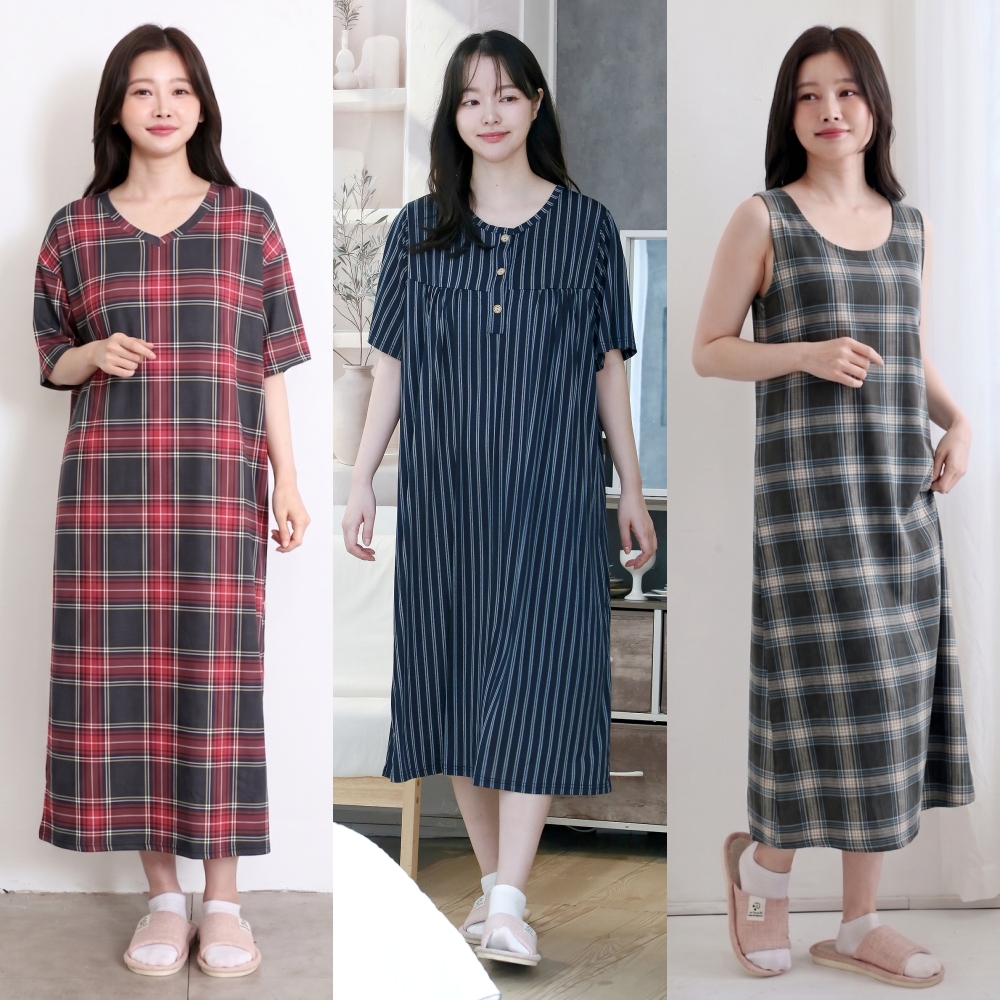 홈원피스 플리츠 주름 랩 롱 빅사이즈 냉장고 원피스 나시 홈드레스 상품 이미지