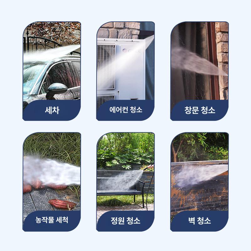 회전 고압세척기 청소노즐 세트 고압세척 고압 물쥐 하수구 충전 세차기 - 상세 이미지 5